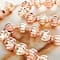 Gold & Rose Gold Shiny Metal Carved Lantern Beads, 8mm by Bead Landing™